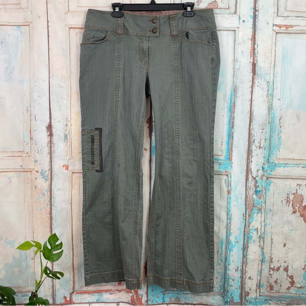 CAbi Light Washed Utility Jeans Women’s 14